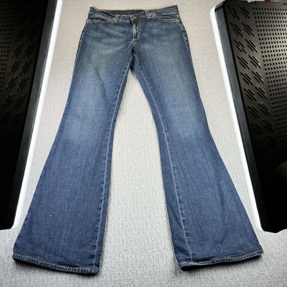 AG ADRIANO GOLDSCHMIED Flare Leg Women's (28) 70s disco denim blue jeans pants